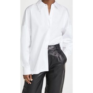 TIBI SHIRTING GABE OVERSIZED BUTTON UP SHIRT